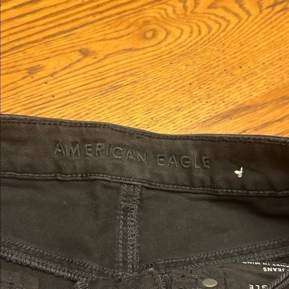 American Eagle Outfitters Men's Ripped Black Jeans